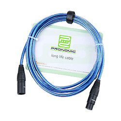 Pronomic Cable Microphone XLR (2,5 m) - bleu métallique