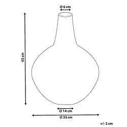 Avis Beliani Vase décoratif SILAU fait à la main Céramique 43 cm Bleu