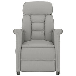 Avis vidaXL Fauteuil de massage électrique Gris clair Similicuir daim