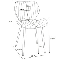 Avis AKORD 1 Pièce chaise matelassée de salle à manger en velours Noir