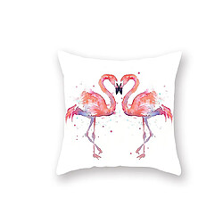 Acheter P125 3pcs 45 * 45cm Aquarelle Flamingo motif de linge de linge de linge d'oreiller imprimé oreiller coussin coussin housse décoration