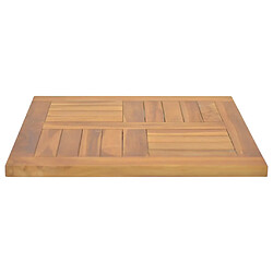 Avis vidaXL Dessus de table carré 50x50x2,5 cm Bois de teck massif