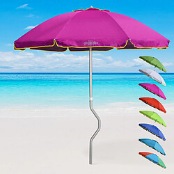 Parasol de plage aluminium léger visser protection uv GiraFacile 220 cm Eolo