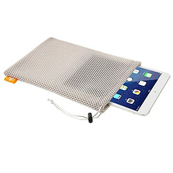 Wewoo Housse Étui gris pour iPad Air 2 & 1 / 4/3/2/1, Taille: 29cm x 19cm Nylon Mesh Pouch Bag avec cordon de maintien