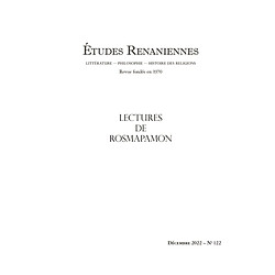 Etudes renaniennes : littérature, philosophie, histoire des religions, n° 122. Lectures de Rosmapamon - Occasion