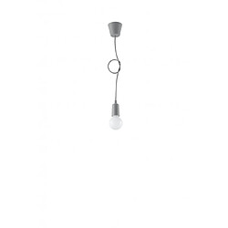 Luminaire Center Suspension DIEGO PVC gris 1 ampoule