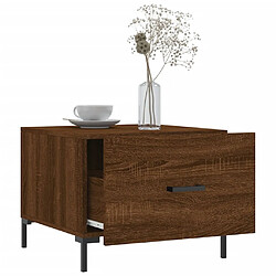 Avis vidaXL Table basse Chêne marron 50x50x40 cm Bois d'ingénierie