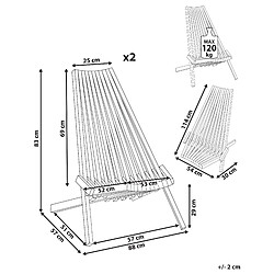 Avis Beliani Chaise de jardin BELLANO Bois Bois clair