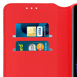 Avis Avizar Etui Galaxy S9 Housse folio Porte-carte Fonction Support Rouge