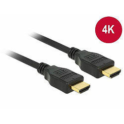 Delock Câble High Speed HDMI with Ethernet – HDMI A mâle > HDMI A mâle 4K 2m