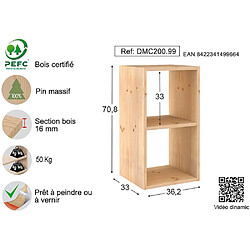 Avis Etagère 2 cases bois 70.8cm - dinamic-2 - ASTIGARRAGA