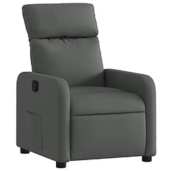 vidaXL Fauteuil inclinable Gris foncé Tissu