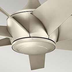 Acheter Elstead Lighting Ventilateur de plafond 137 cm, 7 pales, argent satiné antique, télécommande