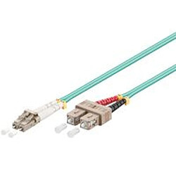 Disney LC/UPC-SC/UPC 1.5M 50/125 OM3 Multimode Duplex LSZH Aqua