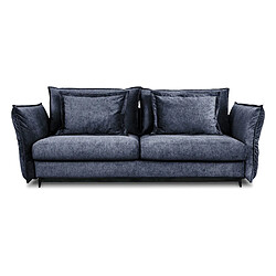 MAISON AUBERTIN Canapé Tissu Droit Convertible Bleu Verduro 3 Pl