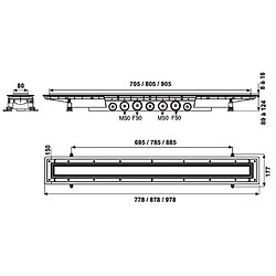 Wirquin - Caniveau de douche venisio expert 900 mm