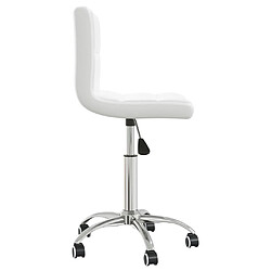 Avis Helloshop26 Chaise fauteuil siège de bureau informatique étude pivotante similicuir blanc 02_0024047