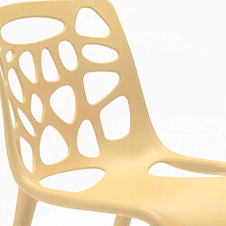 Ahd Amazing Home Design Chaise en polypropylène anti-uv design moderne Gelateria salle à manger et bar café Connubia, Couleur: Beige pas cher