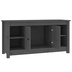 Acheter Maison Chic Meuble TV scandinave - Banc TV pour salon Gris 103x36,5x52 cm Bois de pin massif -MN62525