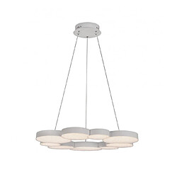 Luminaire Center Suspension LED intégré Fusion blanc 1 ampoule 40cm