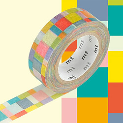 Masking tape mosaïque couleurs vives - 1,5 cm x 7 m