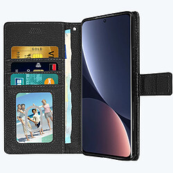 Acheter Avizar Housse Xiaomi 12 Pro Clapet Portefeuille Support Vidéo Noir