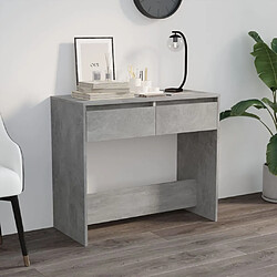 Maison Chic Table console | Meuble d'entrée | Table d'appoint Gris béton 89x41x76,5 cm Acier -GKD58048