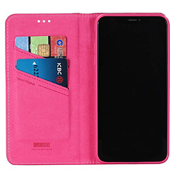 Acheter Wewoo Housse Coque Pour iPhone XR GEBEI Etui de protection en cuir à rabat horizontal avec porte-cartes et fentes cartes rose rouge