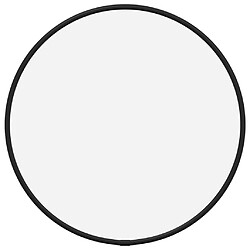 vidaXL Miroir mural Noir Ø 30 cm Rond