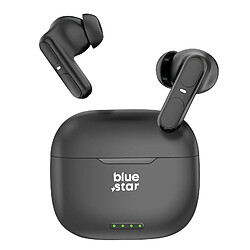 Bluestar Blue Star Écouteurs Sans Fil Contrôle Tactile et Étui de charge avec Dragonne Noir