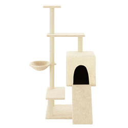 Avis Arbre à chat avec griffoirs,niche pour chat en sisal crème 130,5 cm -MN18091