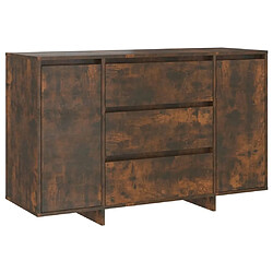 Maison Chic Commode Buffet - Meuble de rangement avec 3 tiroirs Chêne fumé 120x41x75 cm Aggloméré -GKD16623