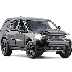 Universal Émulation élevée 1/32 Dodge Durango SRT 4x4 Véhicule en métal moulé sous pression Modèle de direction acoustique et lumineuse Toy Boy Cadeau | Voiture jouet moulée sous pression(Le noir)