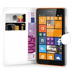 Cadorabo Coque Nokia Lumia 535 Etui en Blanc