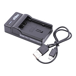 vhbw Chargeur USB de batterie compatible avec Panasonic HDC-TM200, HDC-TM300, HDC-TM900, VDR-D50 batterie appareil photo digital, DSLR, action cam