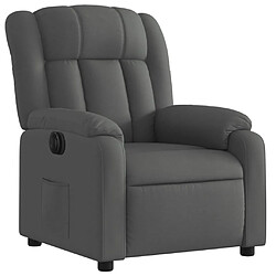 Avis vidaXL Fauteuil inclinable électrique Gris foncé Tissu