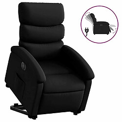 Maison Chic Fauteuil Relax pour salon, Fauteuil inclinable électrique noir similicuir -GKD86972