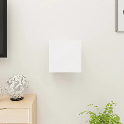 Avis vidaXL Meuble TV mural Blanc 30,5x30x30 cm