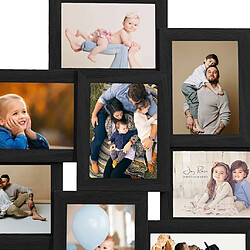 Avis vidaXL Collage de cadres photo pour photo de 10x(13x18 cm) Noir MDF