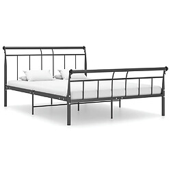 vidaXL Cadre de lit sans matelas noir métal 140x200 cm 