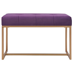 vidaXL Banc 80 cm Violet Velours