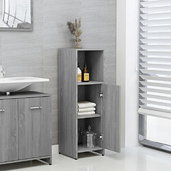 Acheter Maison Chic Armoire de bain,Meuble de rangement de salle de bain,Meuble haut Sonoma gris 30x30x95 cm Bois d'ingénierie -GKD797776