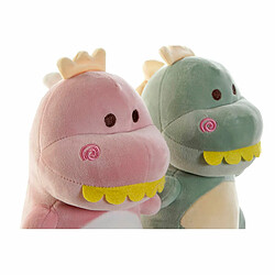 Jouet Peluche DKD Home Decor Rose Polyester Vert Dinosaure (30 x 20 x 30 cm) (2 pcs)