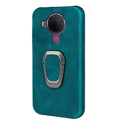 Coque en TPU + PU anti-chocs avec béquille à anneau rotatif, cyan pour votre Nokia 5.4