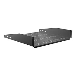 Kimex Etagère fixe pour rack sol et rack mural 19'', Profondeur 460mm, Hauteur 2U