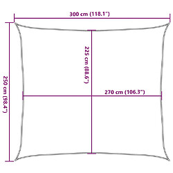 vidaXL Voile d'ombrage 160 g/m² Taupe 2,5x3 m PEHD pas cher