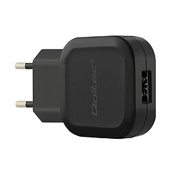 Qoltec 50180 chargeur de téléphones portables Intérieur Noir (Qoltec AC adapter | 12W | 5V | 2.24A | USB)