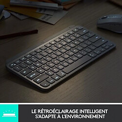 Acheter Clavier sans fil Logitech - MX Keys Mini - GRAPHITE - Compact, Bluetooth, rétroéclairé pour MAC, iOS, Windows, Linux, Androi