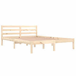 Avis Maison Chic Lit adulte - Lit simple Cadre de lit,Structure du lit Contemporain Bois de pin massif 140x200 cm -MN46394