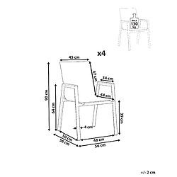 Avis Beliani Chaise de jardin TIANO Métal Taupe